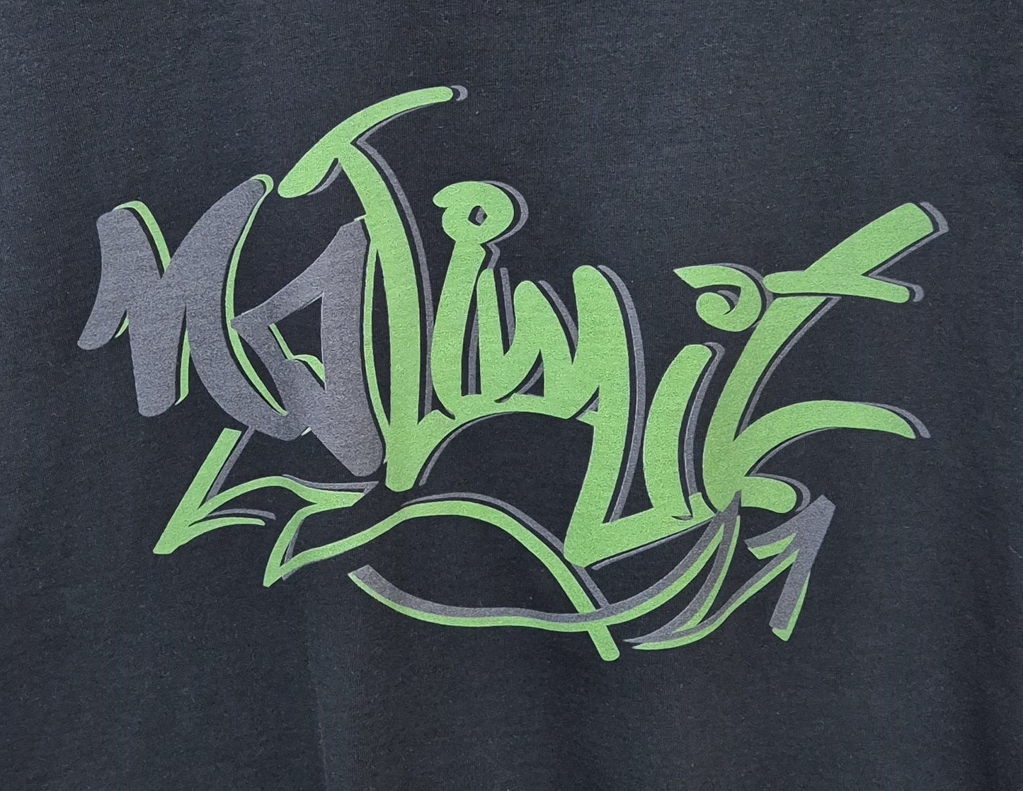 Men's Black Crew Neck T-shirt No Limit Graffiti Logo