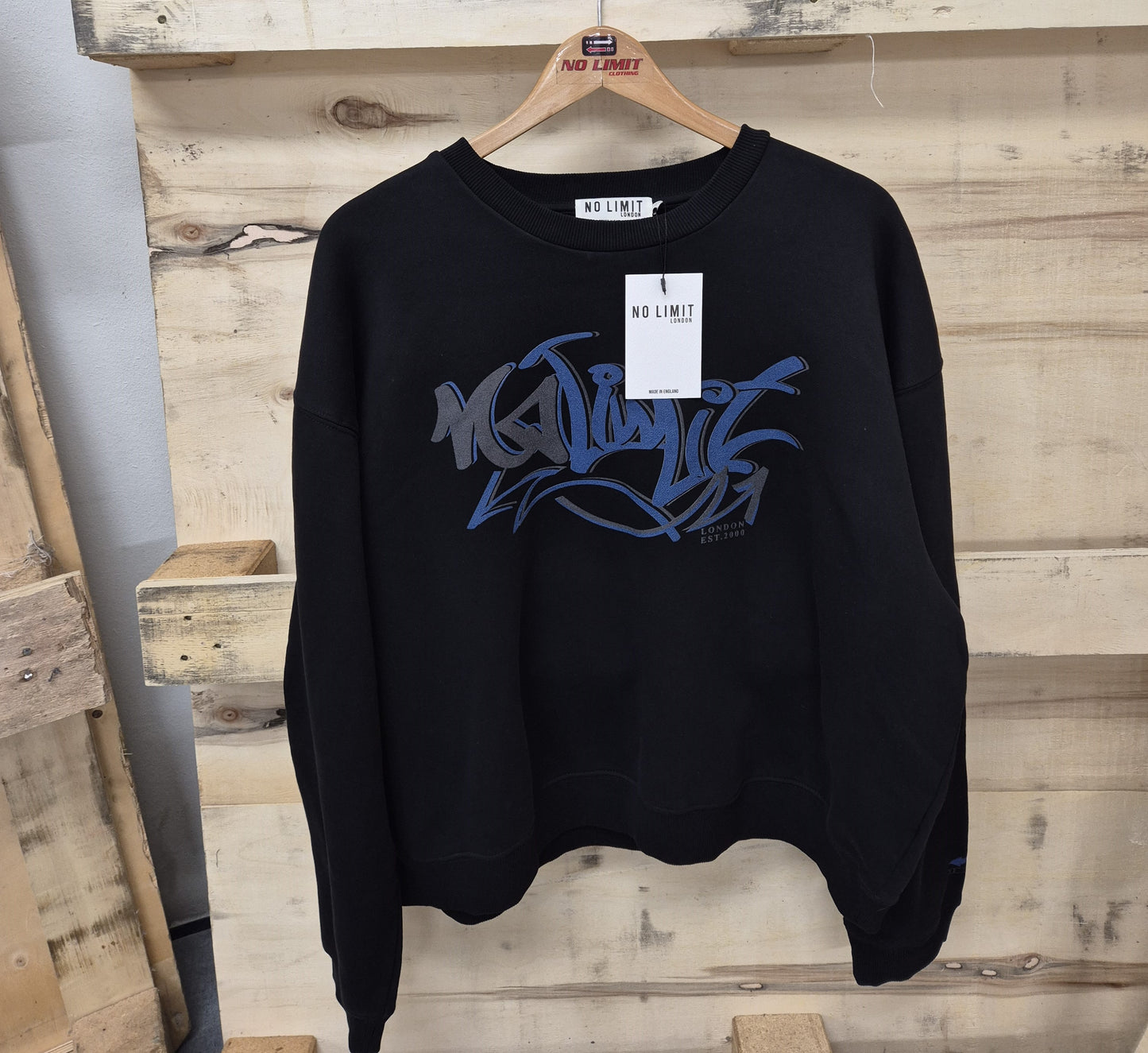 Men's Black Sweatshirt No Limit Graffiti Logo