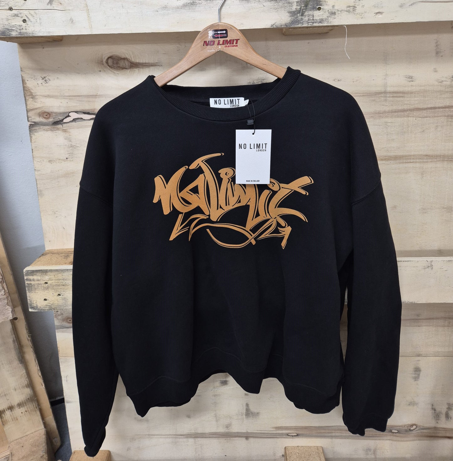 Men's No Limit Graffiti Print Logo Essential Sweatshirt