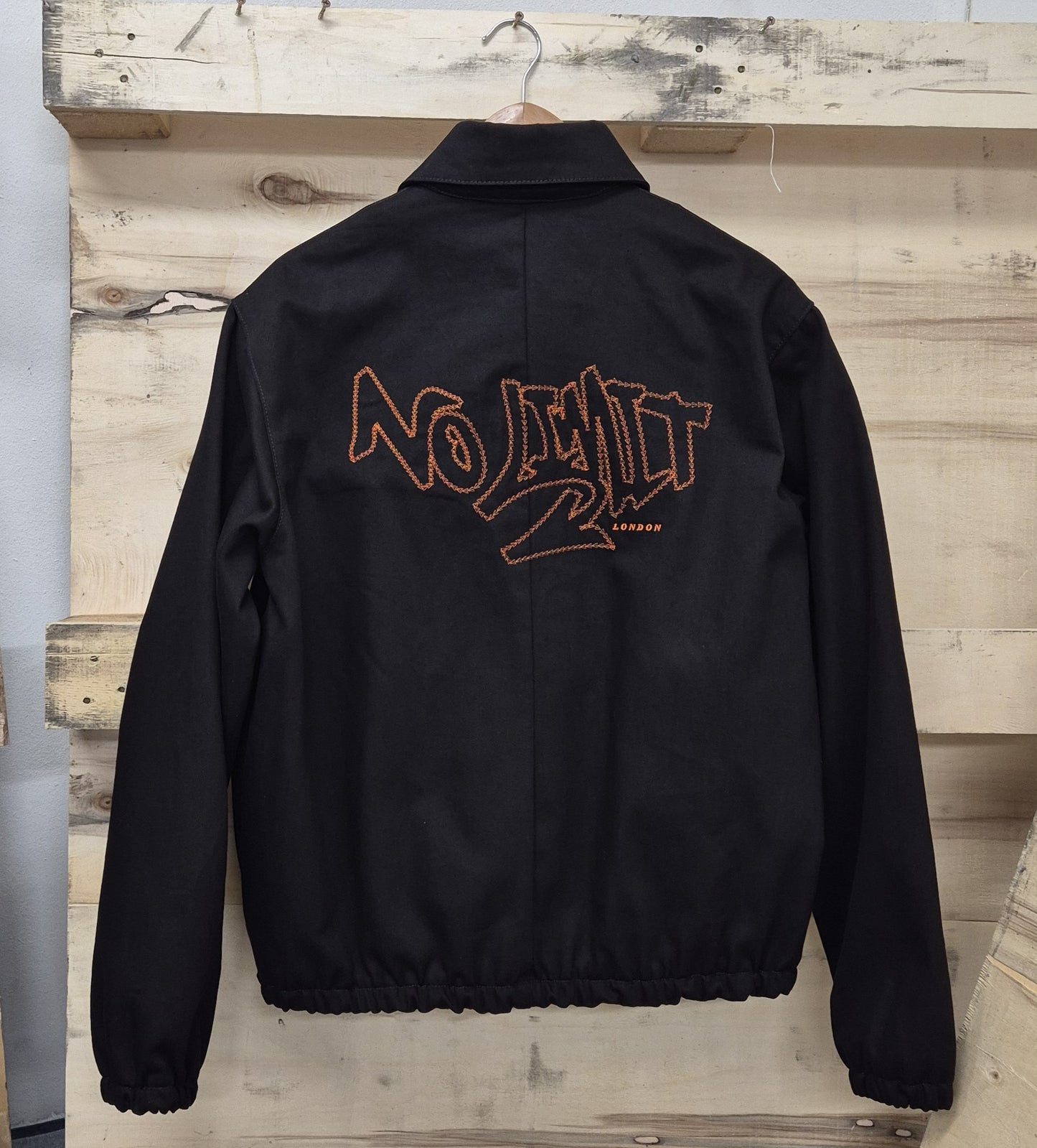 Men's Dark Chocolate No Limit London Brown Blouson Bomber lined Jacket