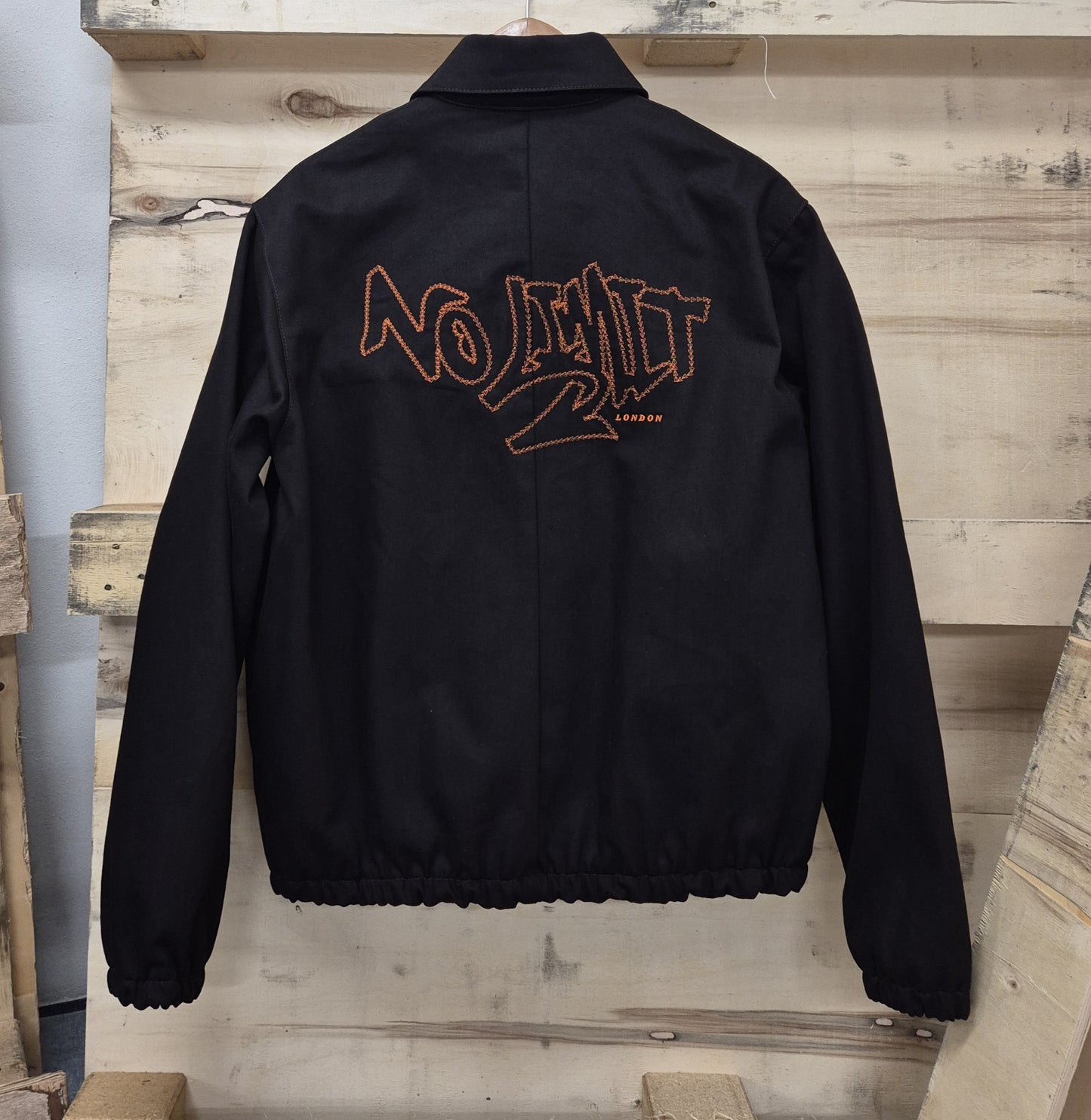 Men's Dark Chocolate No Limit London Brown Blouson Bomber lined Jacket