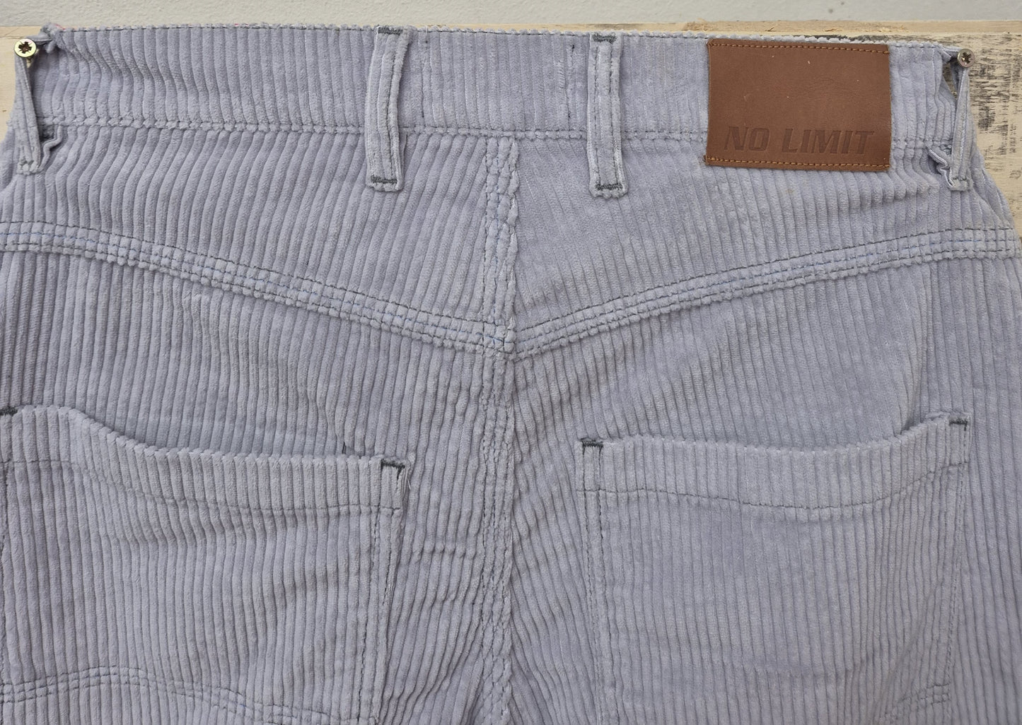Men's Sky Blue Baggy 24" Wide Leg Blouson Carpenter Jumbo Cords - N128