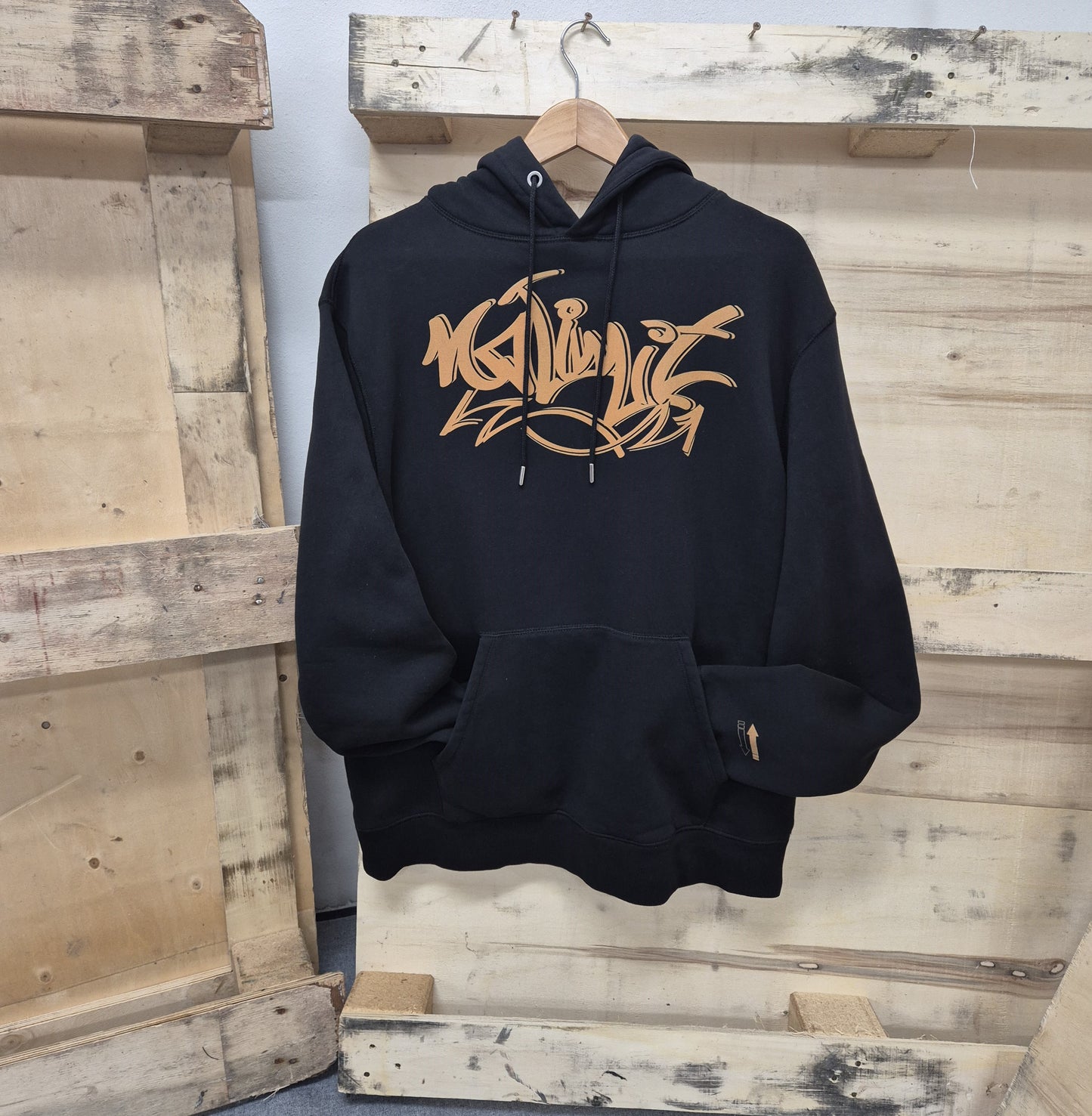Men's No Limit London Black Pullover Drawstring Logo Essential Hoodie