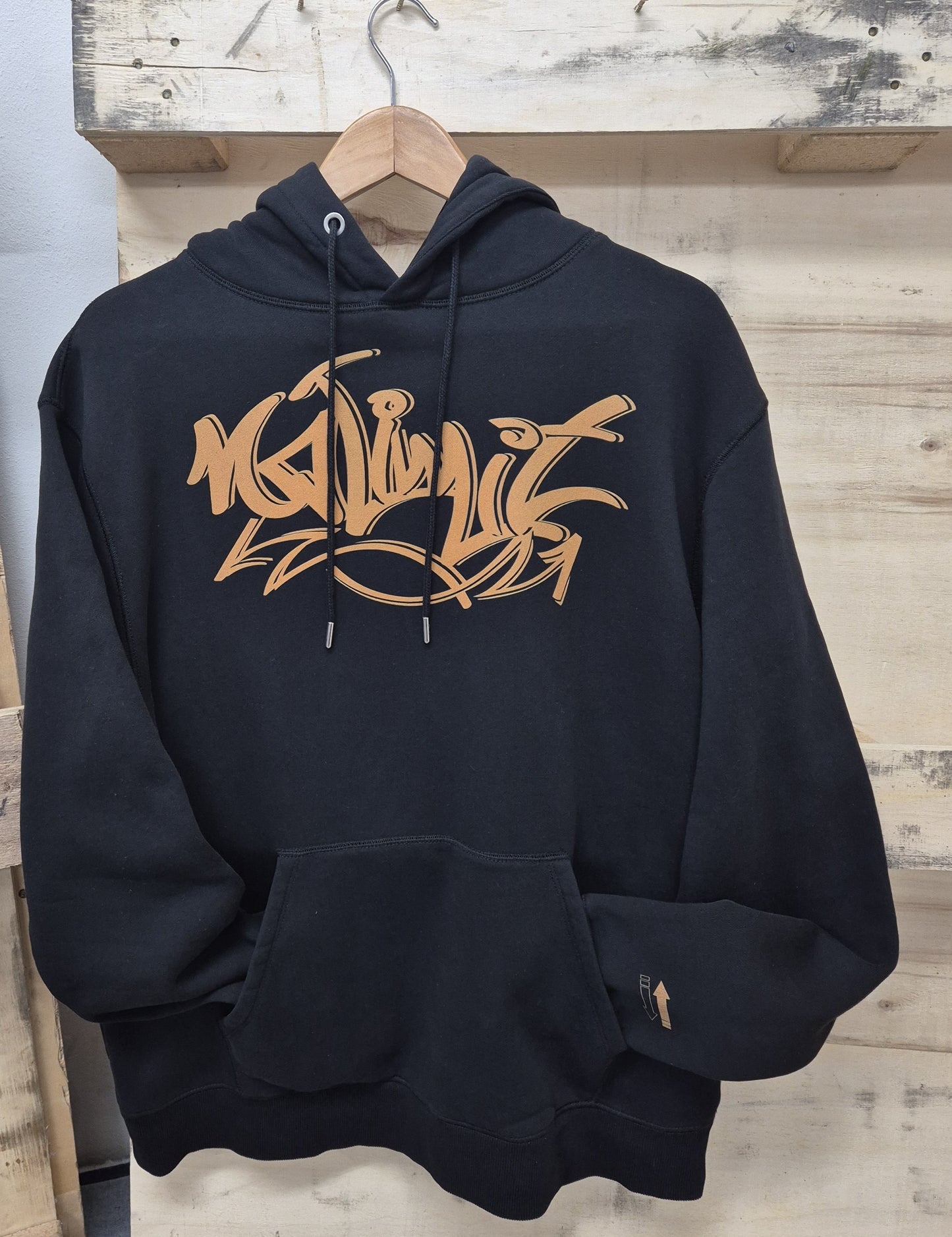 Men's No Limit London Black Pullover Drawstring Logo Essential Hoodie
