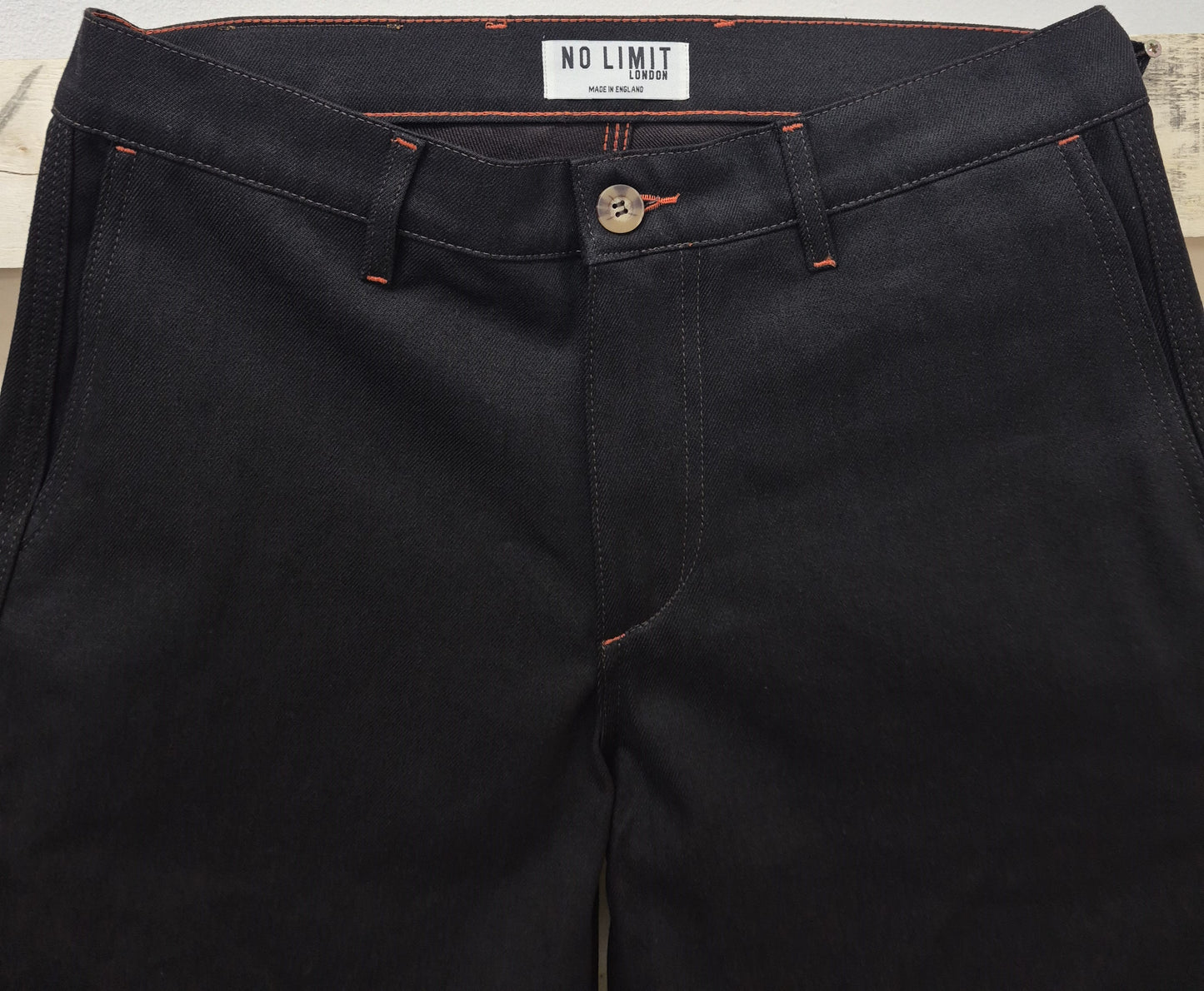 men's Dark Brown No Limit London Leg Embroidery Wide Leg Baggy Jeans 104