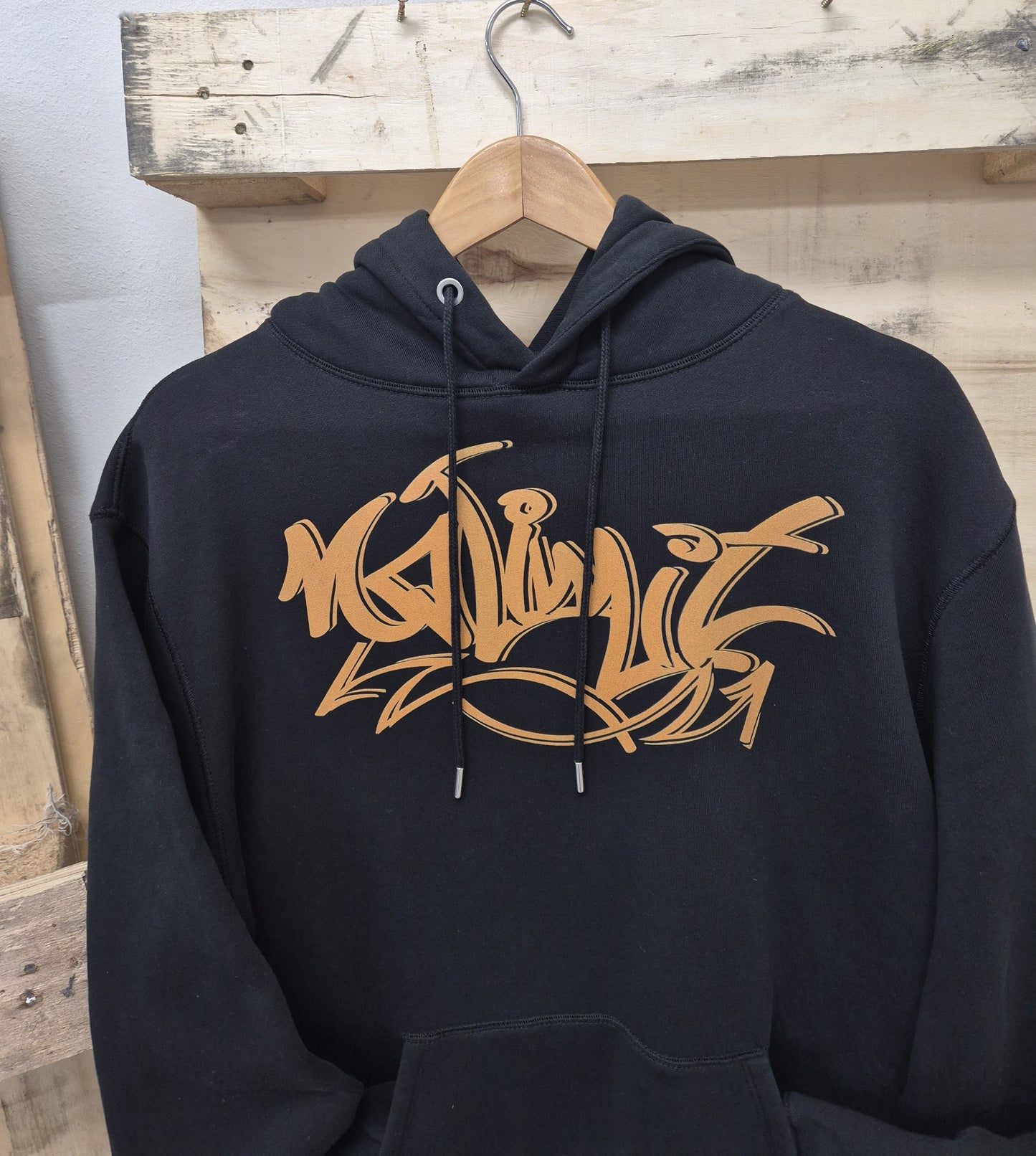 Men's No Limit London Black Pullover Drawstring Logo Essential Hoodie