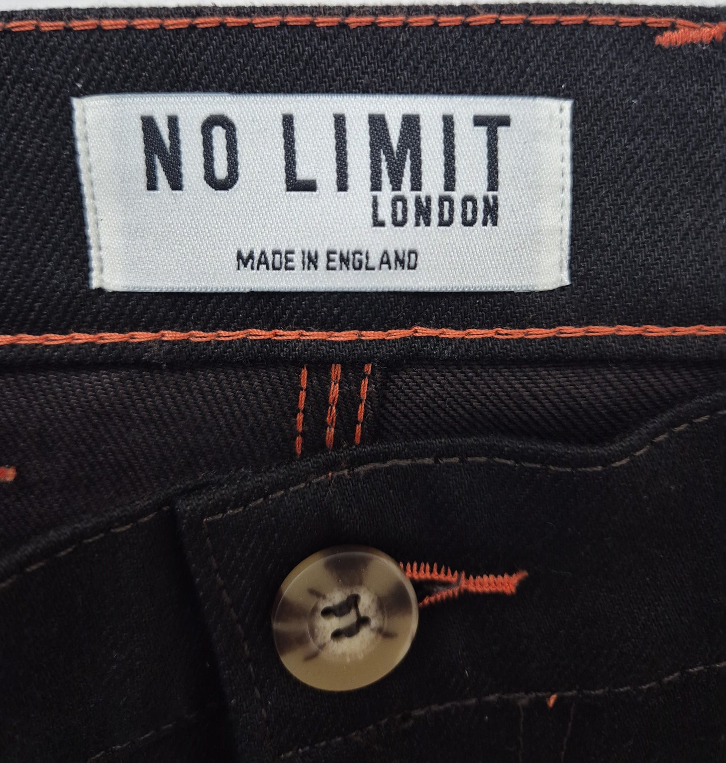 men's Dark Brown No Limit London Leg Embroidery Wide Leg Baggy Jeans 104