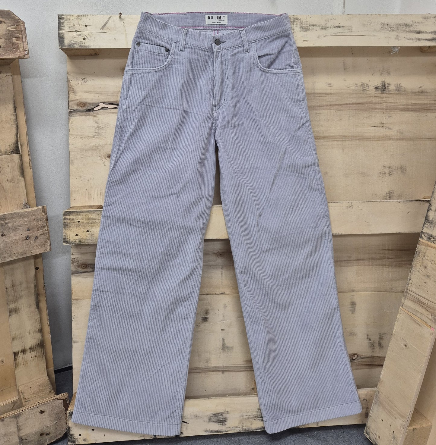 Men's Sky Blue Baggy 24" Wide Leg Blouson Carpenter Jumbo Cords - N128