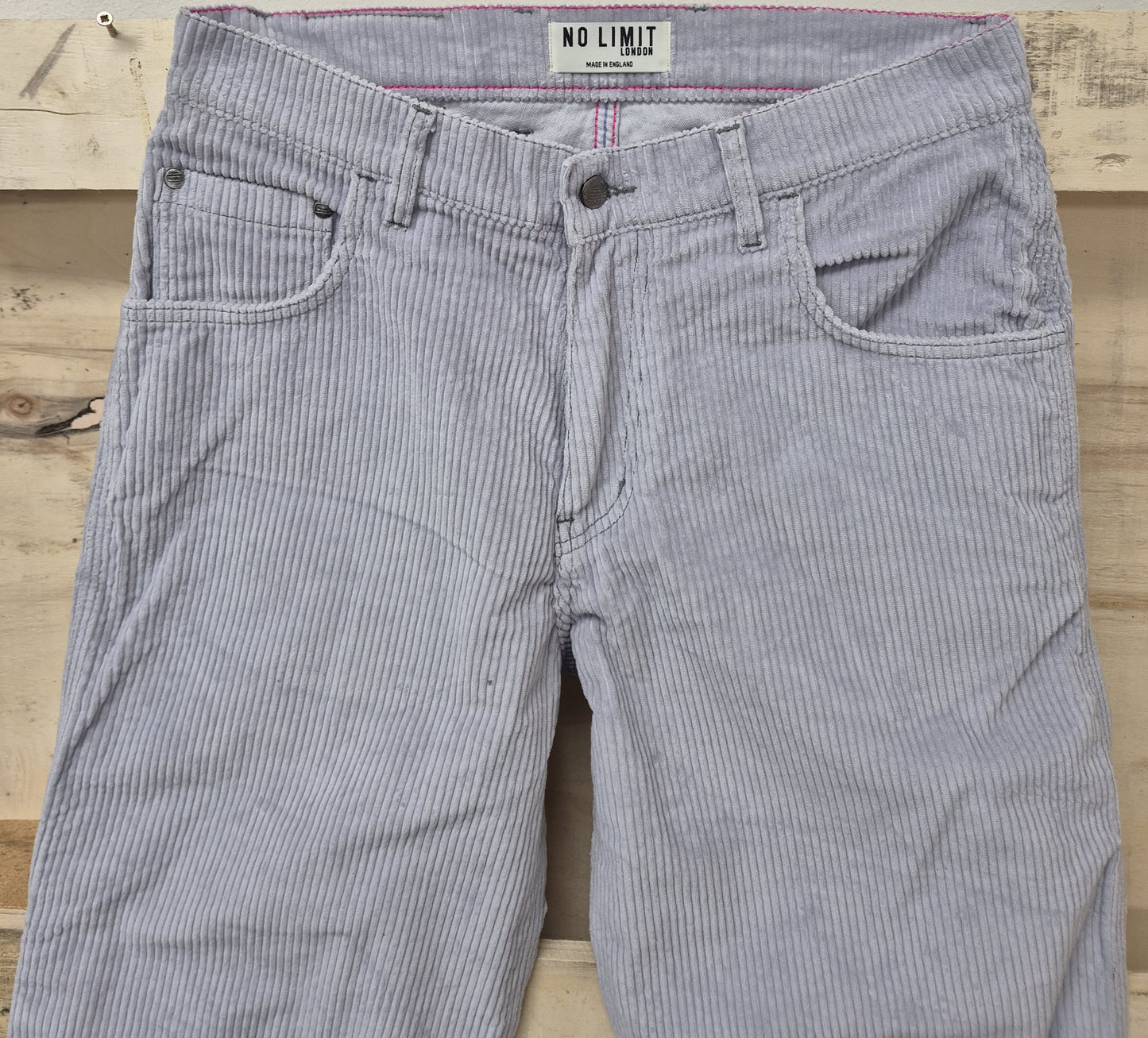 Men's Sky Blue Baggy 24" Wide Leg Blouson Carpenter Jumbo Cords - N128