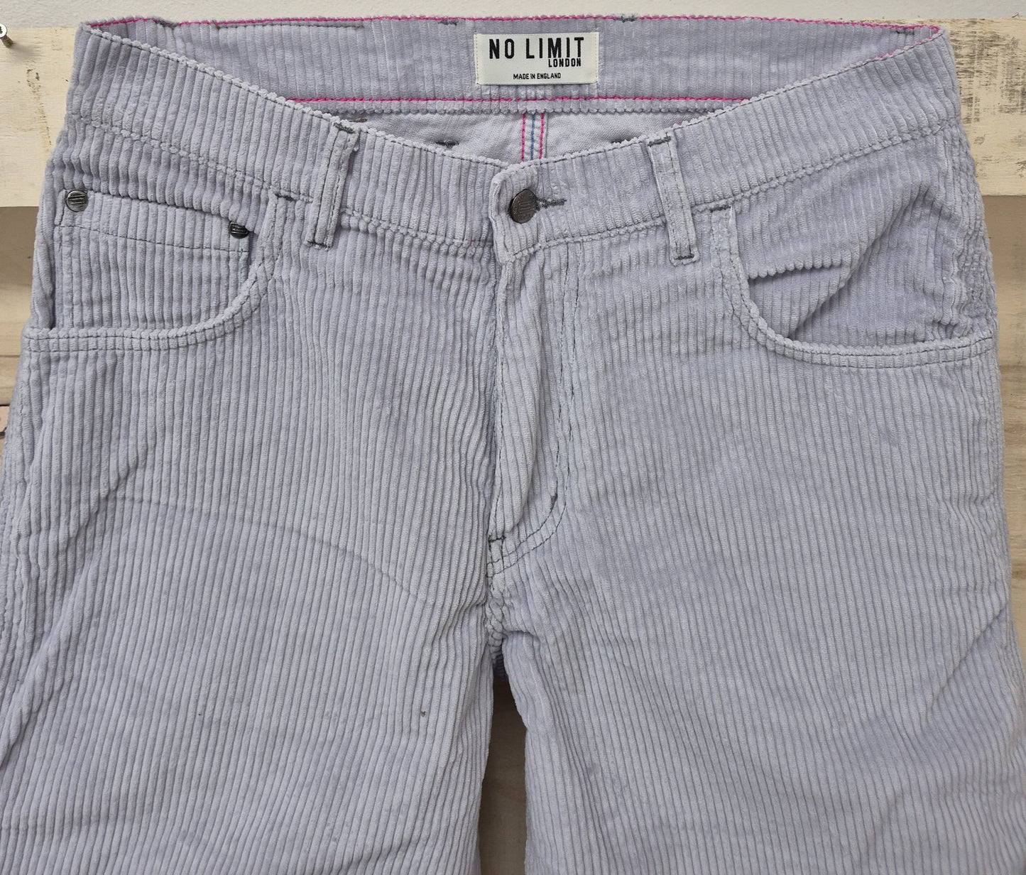 Men's Sky Blue Baggy 24" Wide Leg Blouson Carpenter Jumbo Cords - N128