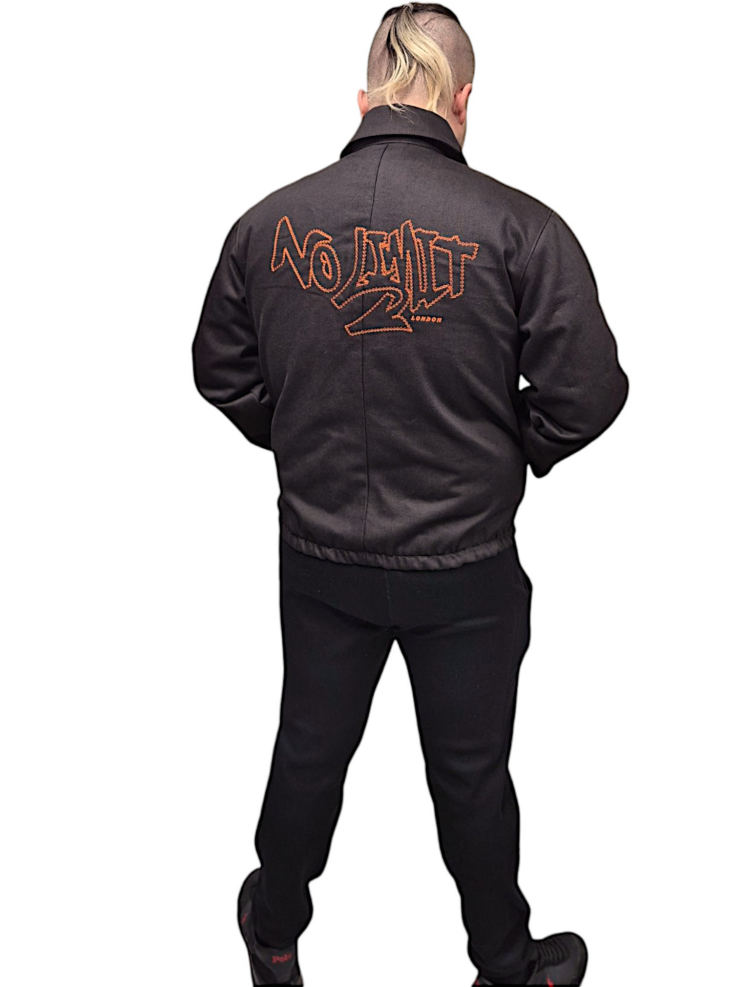 Men's Dark Chocolate No Limit London Brown Blouson Bomber lined Jacket