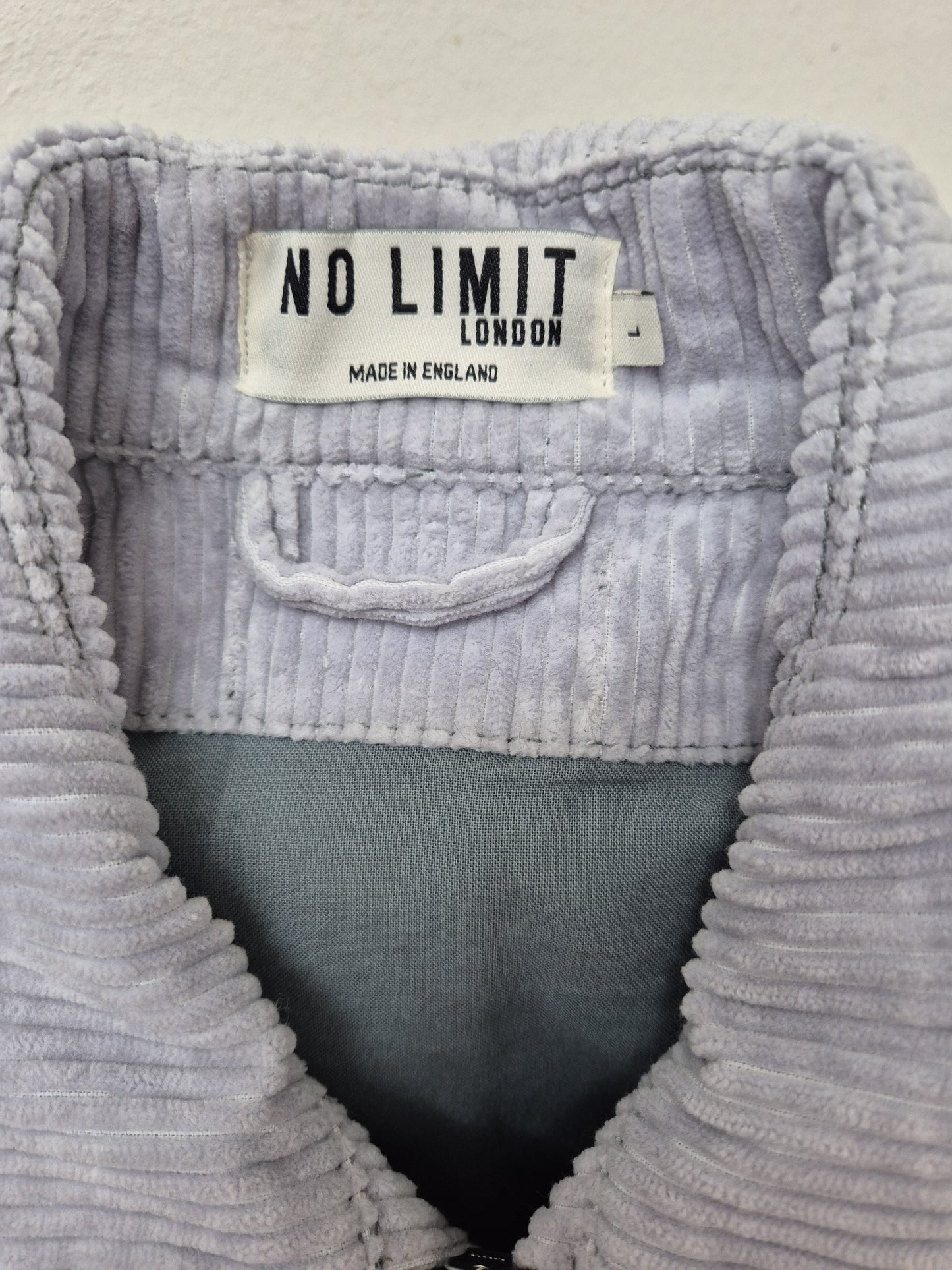 Men's Sky blue  No Limit London Jumbo Cord Blouson Bomber Jacket