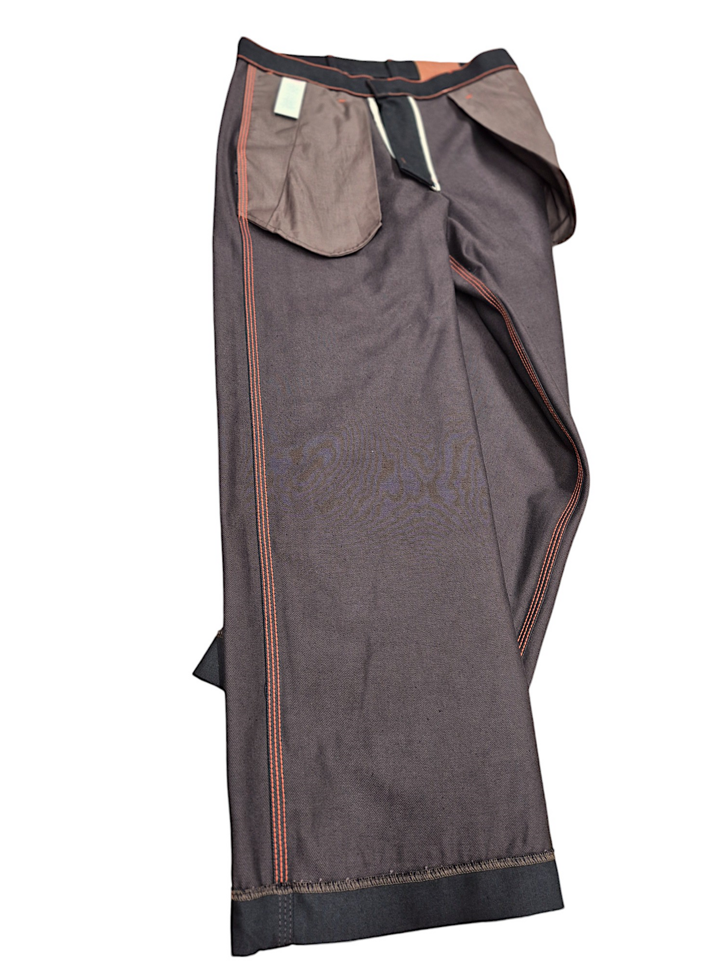 men's Dark Brown No Limit London Leg Embroidery Wide Leg Baggy Jeans 104