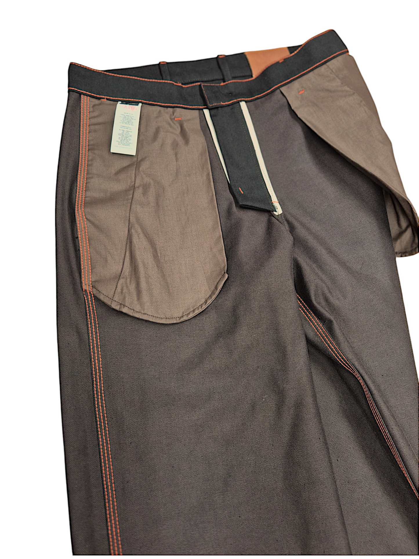 men's Dark Brown No Limit London Leg Embroidery Wide Leg Baggy Jeans 104