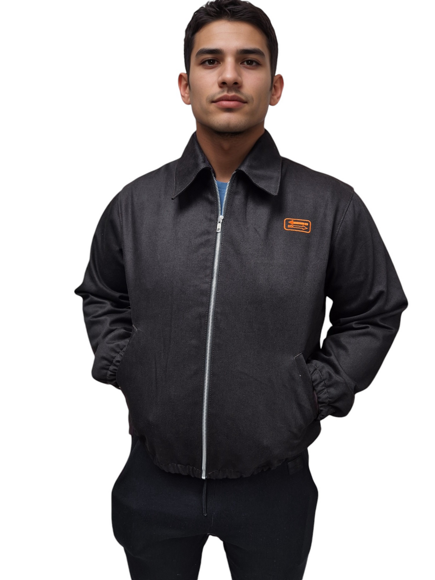 Men's Dark Chocolate No Limit London Brown Blouson Bomber lined Jacket