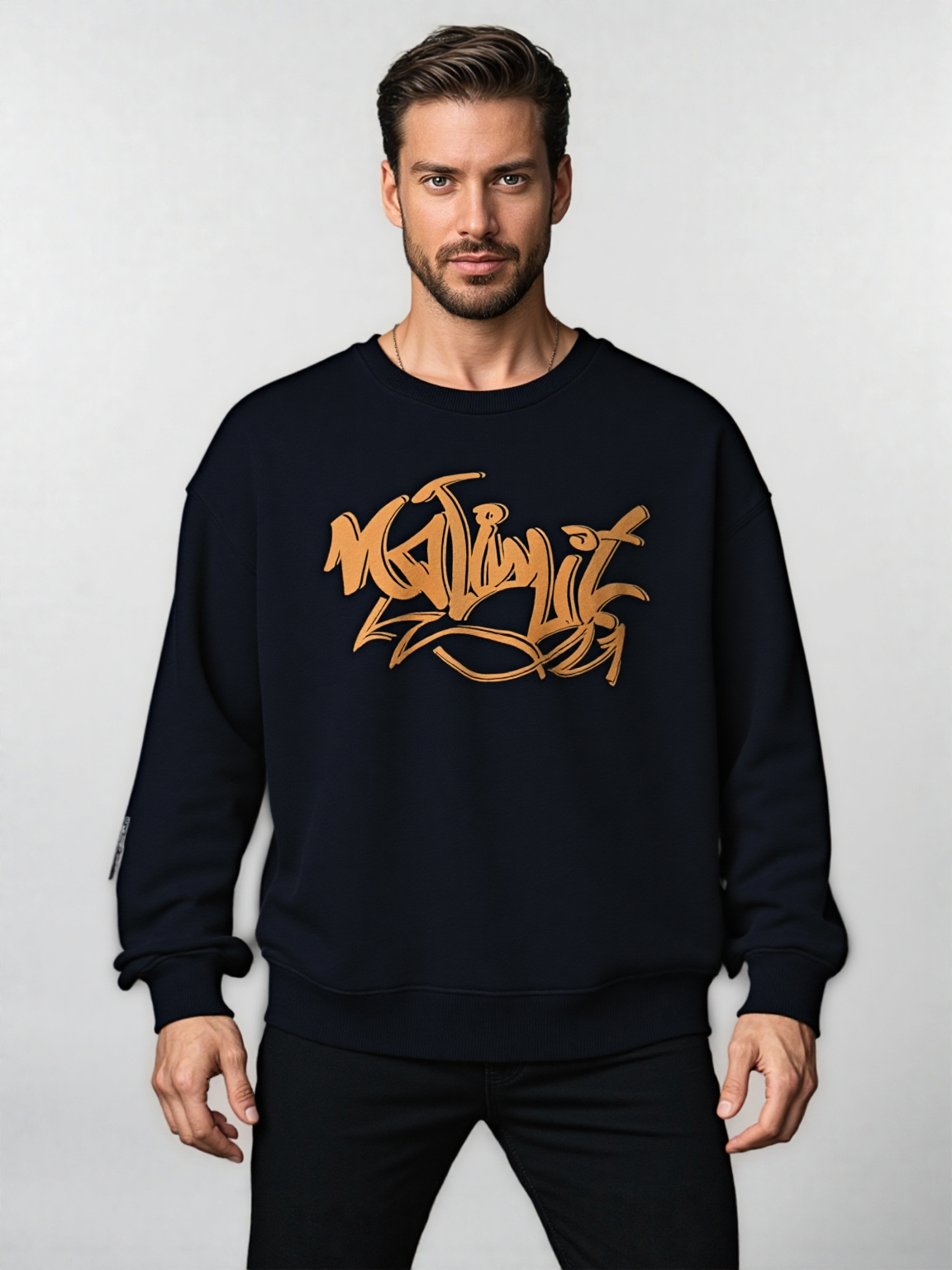 Men's No Limit Graffiti Print Logo Essential Sweatshirt